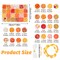 1510 Pcs Fall Bracelets Beads Kit with 24 Grid Storage Box Maple Leaf Pumpkin Star Shaped Clay Beads for Jewelry Making Beads Heishi Beads for DIY Craft Thanksgiving Harvest Party Gift